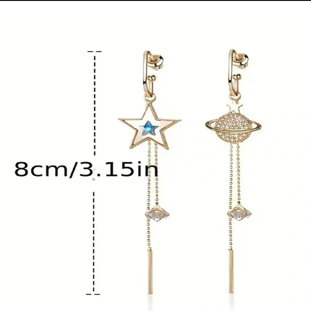 Star and Planet Dangle Earrings 🪐⭐️